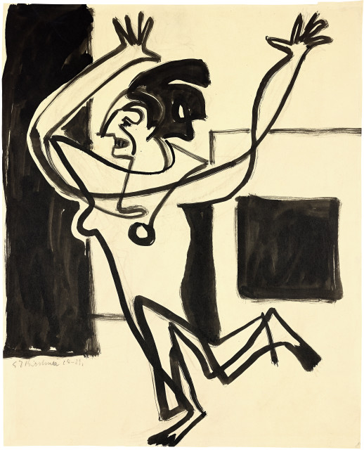 Ernst Ludwig Kirchner  : Tanzender Frauenakt Gret Palucca , 1928/1929