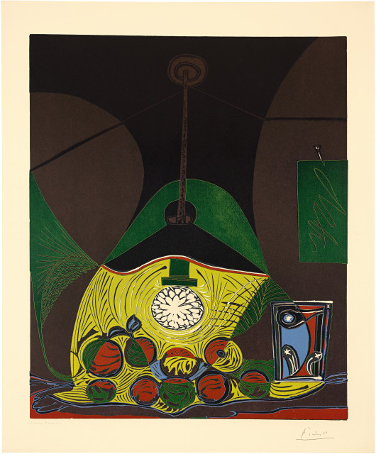Pablo Picasso : Nature morte à la suspension - Nature morte ..., Mougins, 22 March 1962