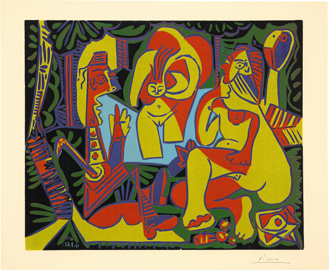 Pablo Picasso  : Le déjeuner sur l'herbe, d'après Manet. I , Mougins, 26 January and 13 March 1962