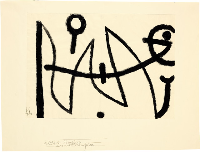 Paul Klee : Simplex besucht Complex, 1940 - work number 1940.314 (H 14)