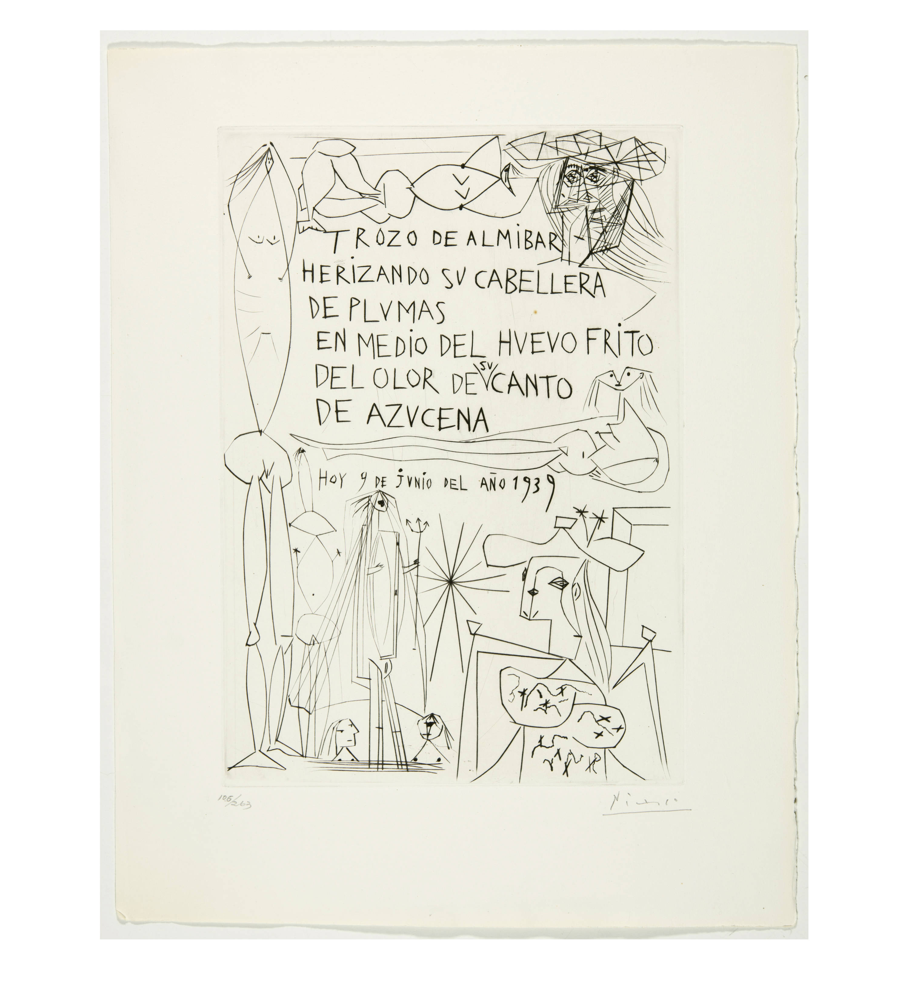 Pablo Picasso El entierro del Conde de Orgaz. Illustrado, 1969