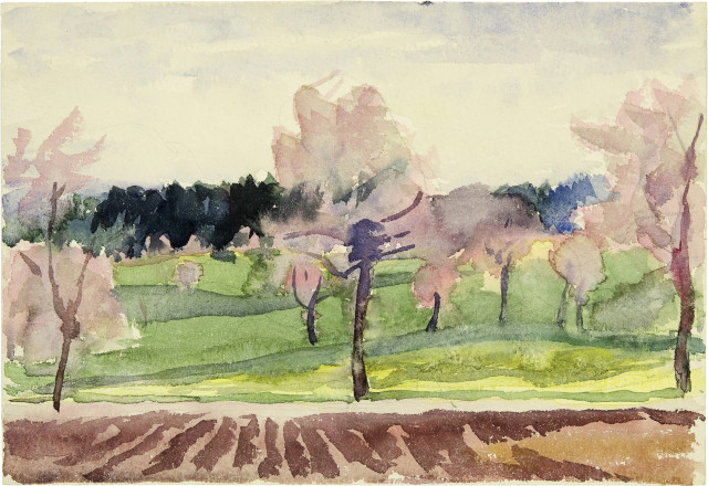 Giovanni Giacometti : Blühende Obstbäume, Circa 1912-1914