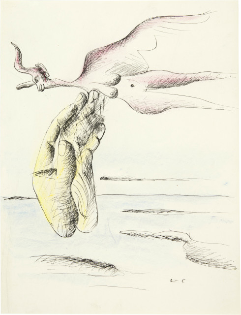 Le Corbusier : Licorne au corps de femme et main, Probably circa 1946