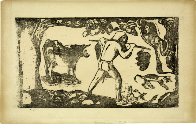 Paul Gauguin : Le Porteur de feï - Tahitian Carrying ..., Tahiti, 1898/1899