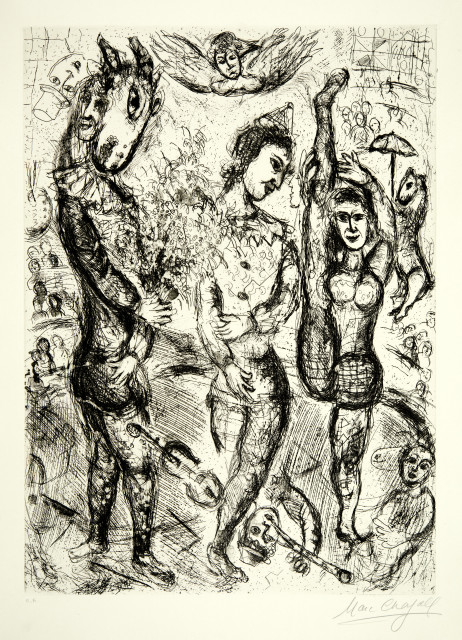 Marc Chagall : Le Pierrot, 1968