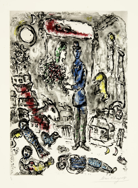 Marc Chagall  : Le mariage , 1968