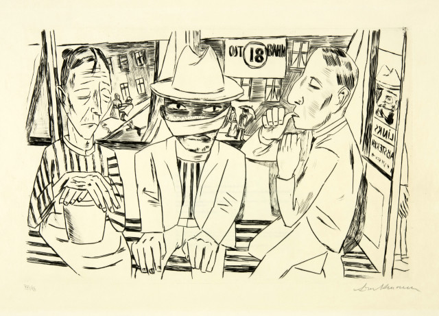 Max Beckmann : In der Trambahn, 1922