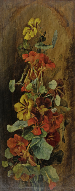 Giovanni Segantini : Blumenstudie (Kapuzinerkresse), Circa 1880