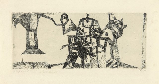 Paul Klee : Luftschlösschen - Schlösschen in der Luft, 1915 - work number 1915.212