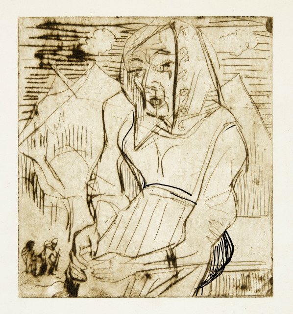 Ernst Ludwig Kirchner : Sitzende Bäuerin, 1922
