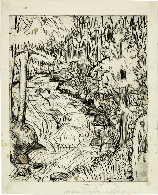 Ernst Ludwig Kirchner  : Waldbach - Sertigbach , 1924 