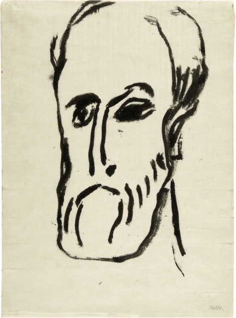 Emil Nolde : Bärtiger Männerkopf, 1912
