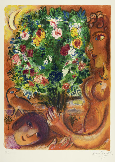 Marc Chagall : Femme au bouquet, 1967