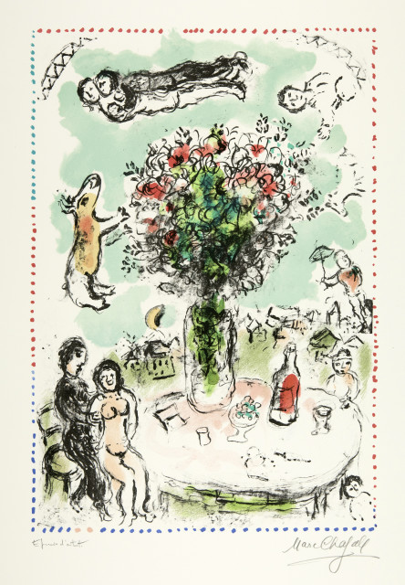 Marc Chagall : La table des amants, November 1983
