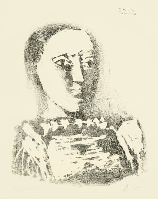 Pablo Picasso  : Le chandail brodé , Vallauris, 3. Januar 1953 