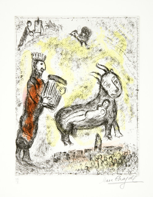 Marc Chagall : Le Roi David à la harpe, 1978-1981