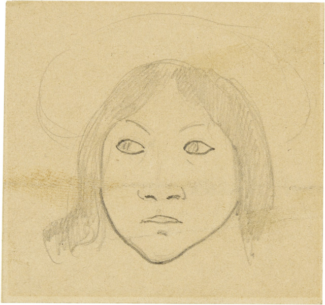Paul Gauguin : Kopf einer Bretonin - oder: Mädchenkopf, ..., Circa 1895-1903