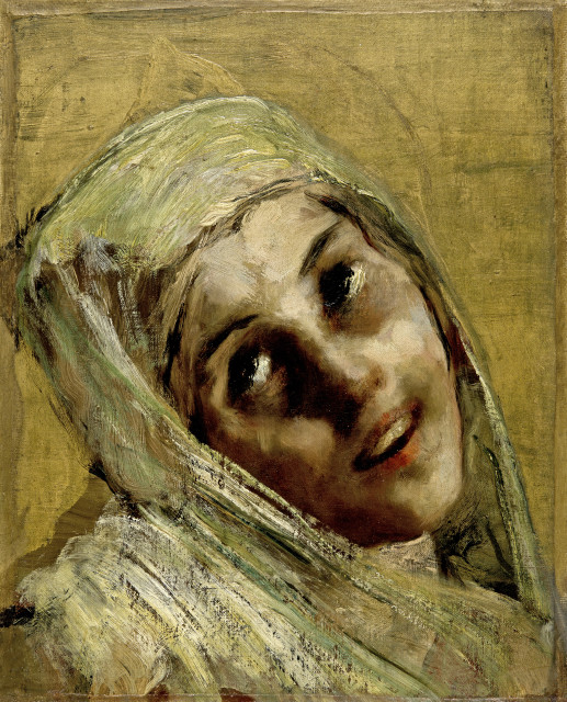Giovanni Segantini  : Viso di Madonna , 1882-1884