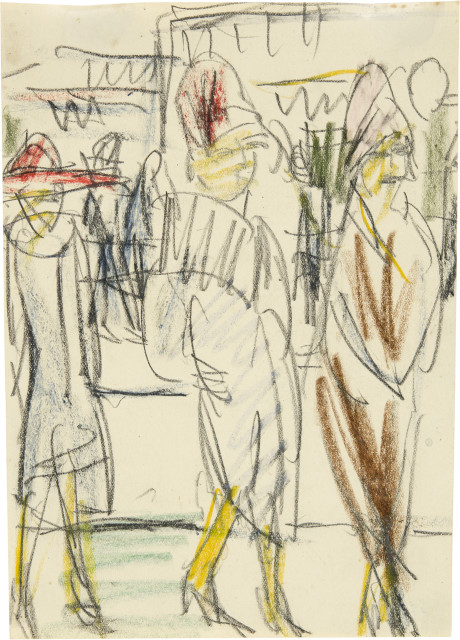 Ernst Ludwig Kirchner  : Kokotten auf der Strasse  , 1913-1914 