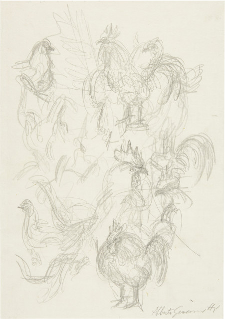 Alberto Giacometti : Coqs et poules, 1950-1951