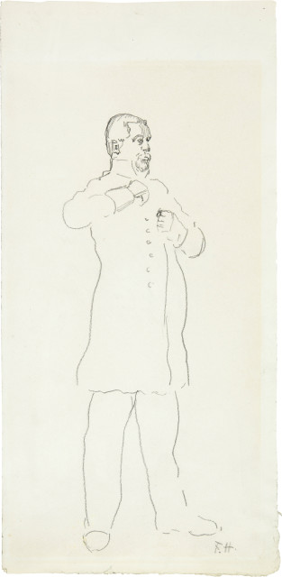 Ferdinand Hodler : Skizze zu einem 'Bildnis von General Wille',  