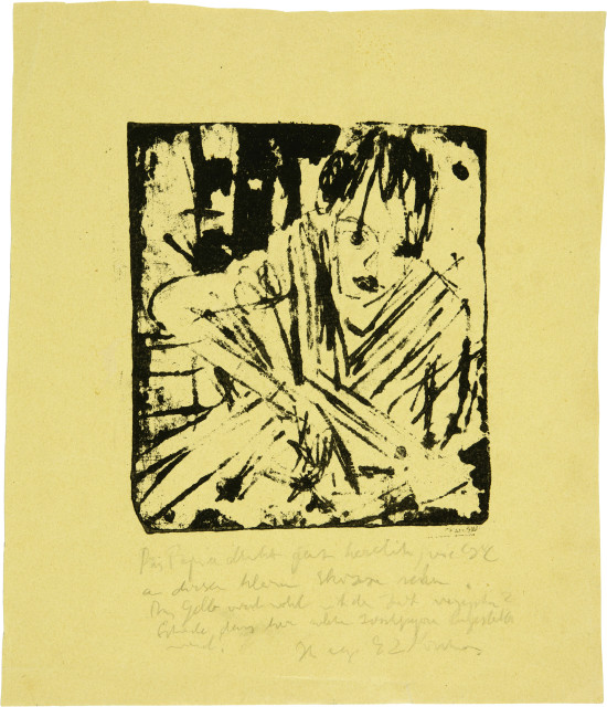 Ernst Ludwig Kirchner : Mädchen am Stickrahmen, 1919