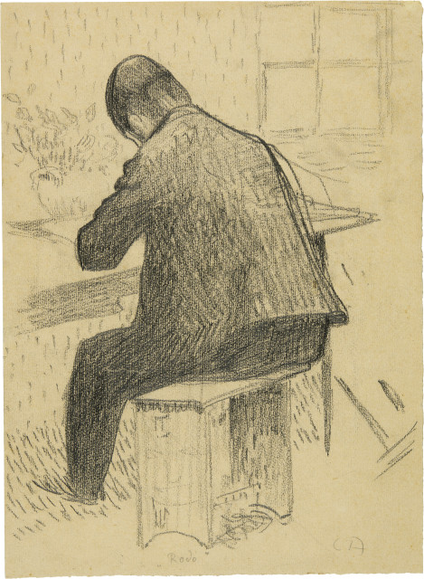 Cuno Amiet  : Rodo de Niederhäusern am Tisch , 1905 