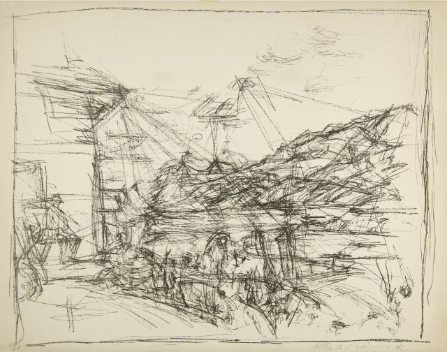 Alberto Giacometti : Le Lac de Sils et le Piz Corvatsch depuis la ..., 1957, edition 1958