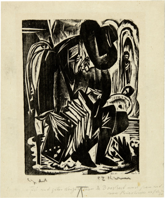 Ernst Ludwig Kirchner : Handorgler (Ziehharmonikaspieler), November 1919