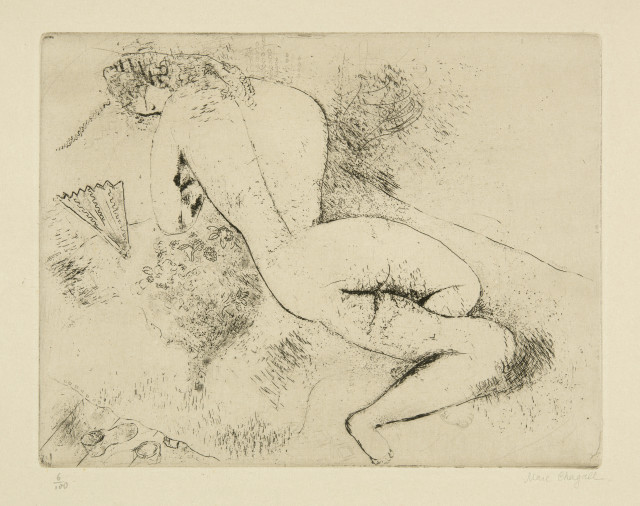 Marc Chagall  : Nu à l'éventail , 1924