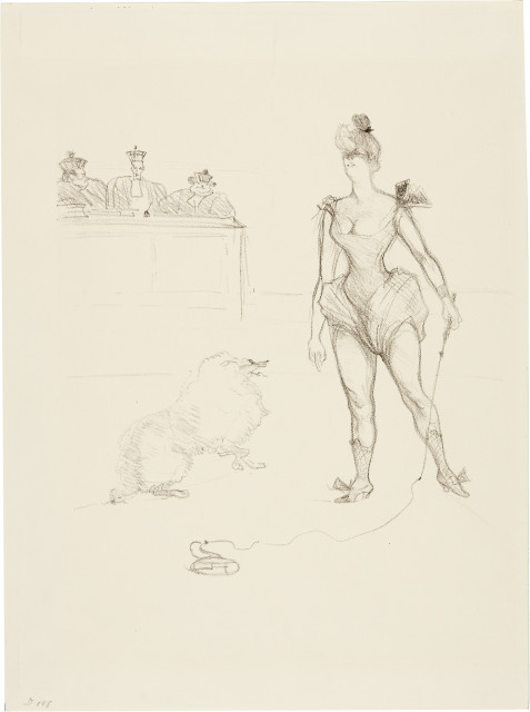 Henri de Toulouse-Lautrec : La dompteuse devant le tribunal, 1899