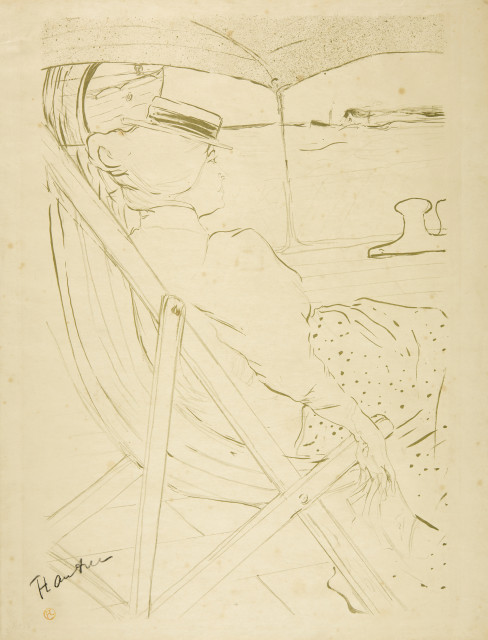 Henri de Toulouse-Lautrec : La passagère du 54, promenade en yacht, 1895