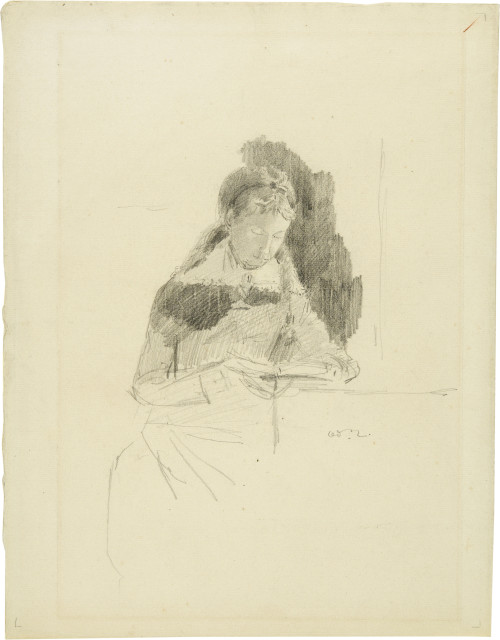 Odilon Redon : Camille lisant, Circa 1880
