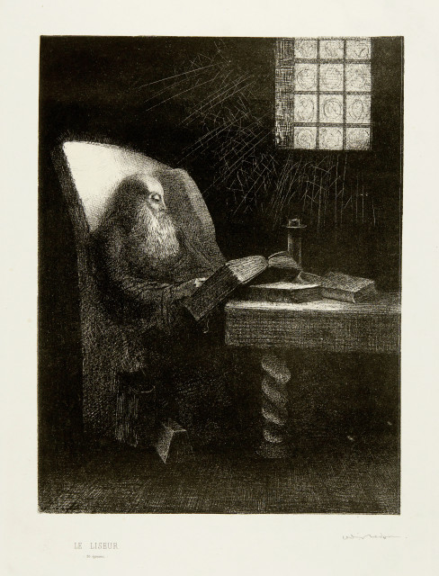 Odilon Redon : Le liseur, 1892