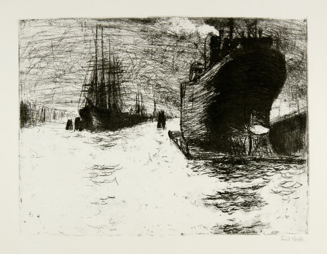 Emil Nolde : Hamburg, Reiherstiegdock, 1910