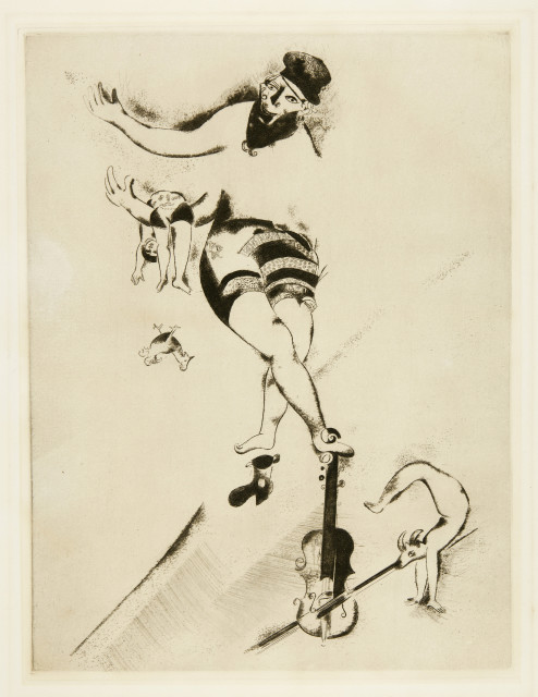 Marc Chagall : L'acrobate au violon, 1924