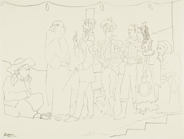 Pablo Picasso : Troupe d'acteurs, 1954