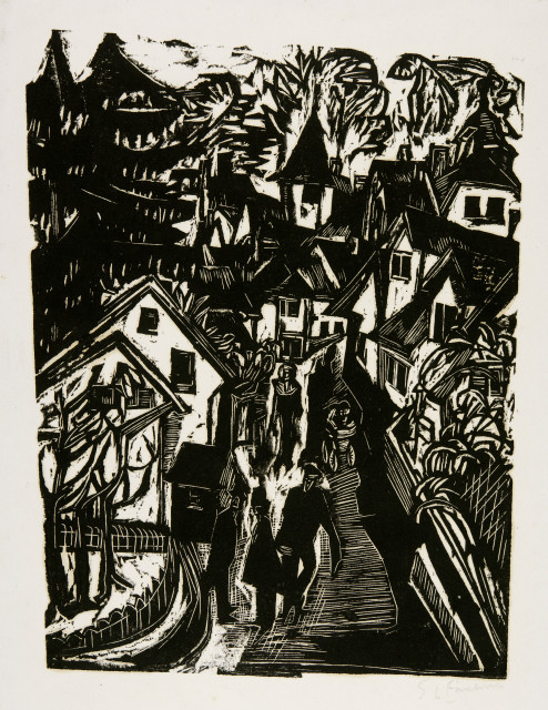 Ernst Ludwig Kirchner  : Alte Gasse in Königstein , 1916