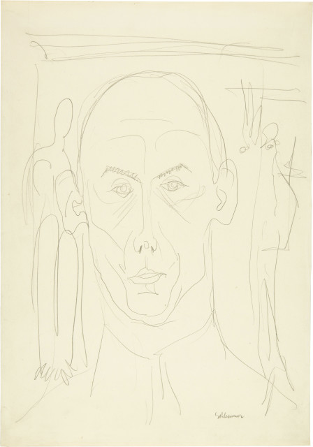 Ernst Ludwig Kirchner  : Porträt Oskar Schlemmer , 1934