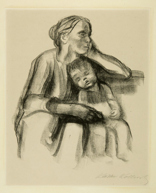 Käthe Kollwitz : Arbeiterfrau mit schlafendem Jungen, 1927