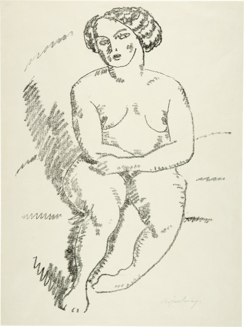 Alexej von Jawlensky : Sitzender weiblicher Akt I, 1920 
