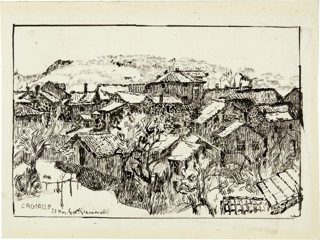 Giovanni Giacometti : Cagiallo (Dorf im Tessin), Circa 1910
