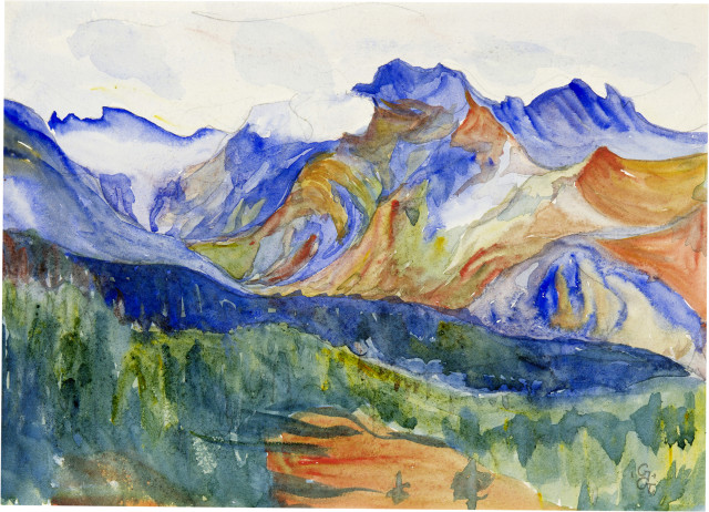 Giovanni Giacometti  : Septimerberge , Circa 1905