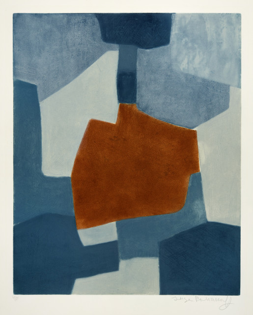 Serge Poliakoff : Composition bleue et rouge, 1967