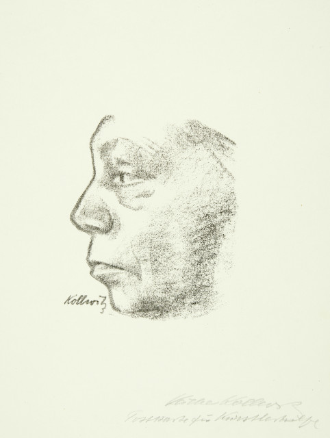 Käthe Kollwitz : Selbstbildnis im Profil, Between 1921 and April 1923