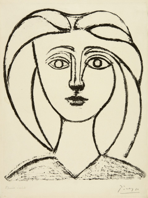 Pablo Picasso : Jeune fille aux grands cheveux, 24 November 1945