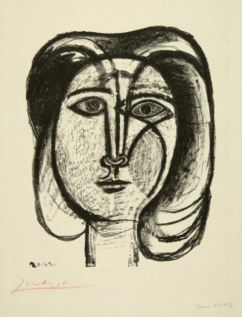 Pablo Picasso  : Tête de femme , 20. Dezember 1945 