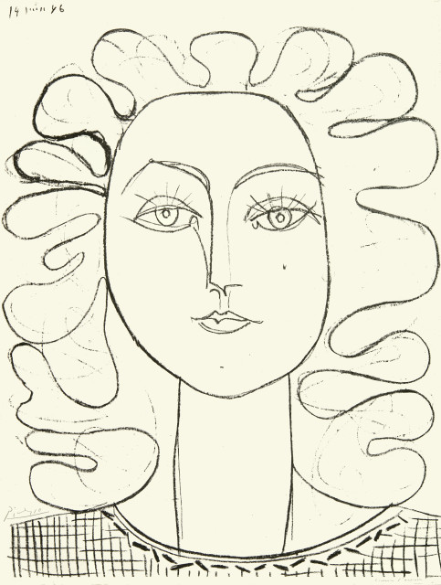 Pablo Picasso : Françoise aux cheveux ondulés, 14 June 1946