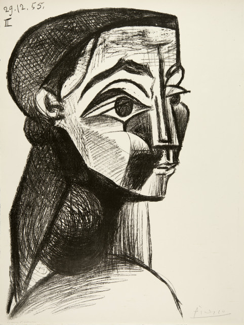 Pablo Picasso  : Portrait de femme II , Cannes, 29. Dezember 1955 