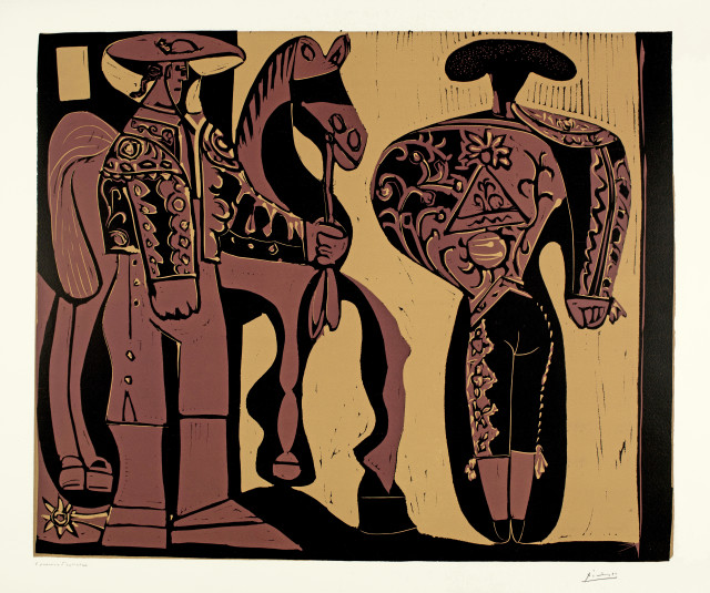 Pablo Picasso  : Picador et torero attendant le paseo de  ..., Cannes, 8. September 1959 